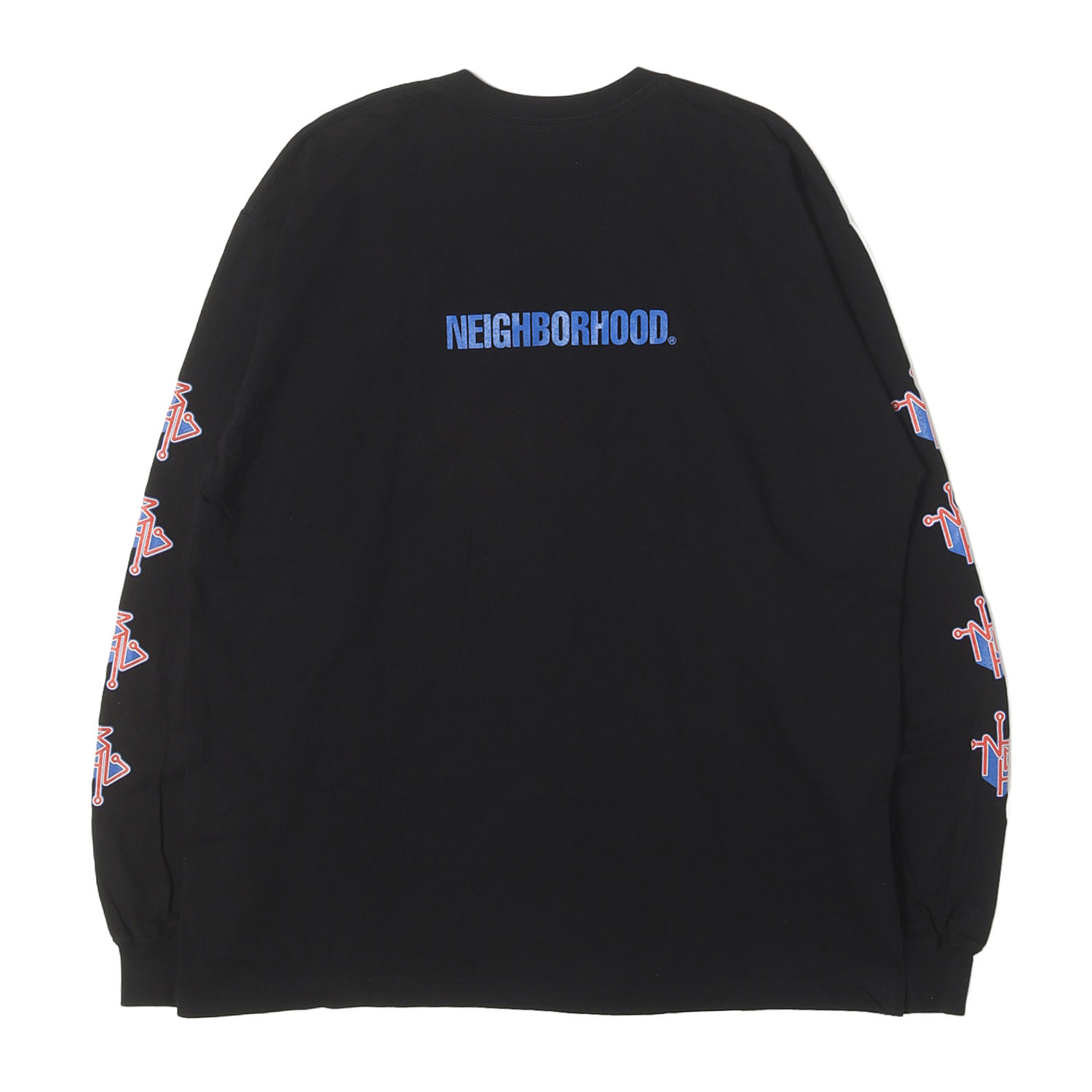 NEIGHBORHOOD ネイバーフッド Tシャツ ブラック 黒 L 24SS グラフィックプリント ロングスリーブTシャツ 241PCNH-LT12 トップス カットソー 長袖【メンズ】【中古】【美品】【K4926】