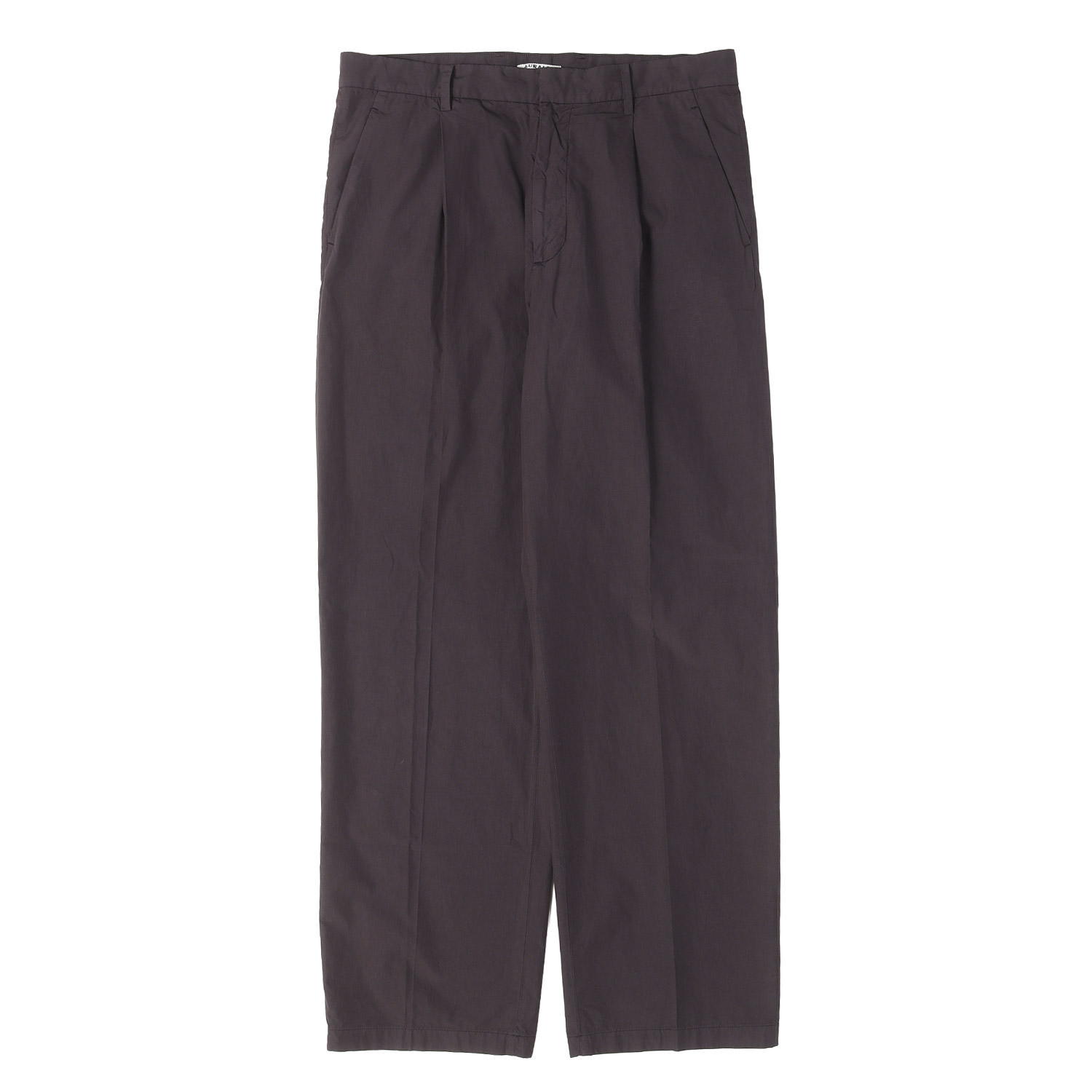AURALEE オーラリー パンツ ダークブラウン 5 26SS ガーメントダイ加工 スラックスパンツ GARMENT-DYED FINX SHUTTLE WEATHER ONE-TUCK SLACKS A26SP03SW 日本製 ボトムス ズボン【メンズ】【中古】【K4922】