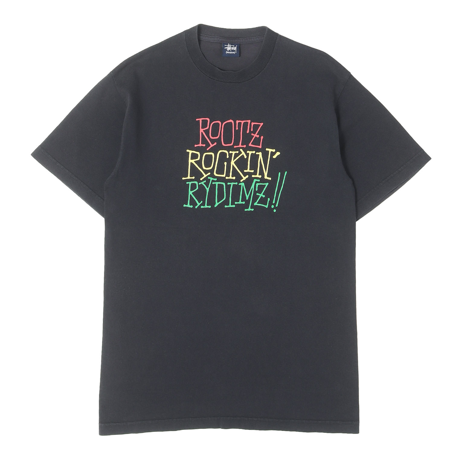 【激レア】ステューシー ラスタ グラフィック Tシャツ ブラック MサイズJ p16086071-a.jpg