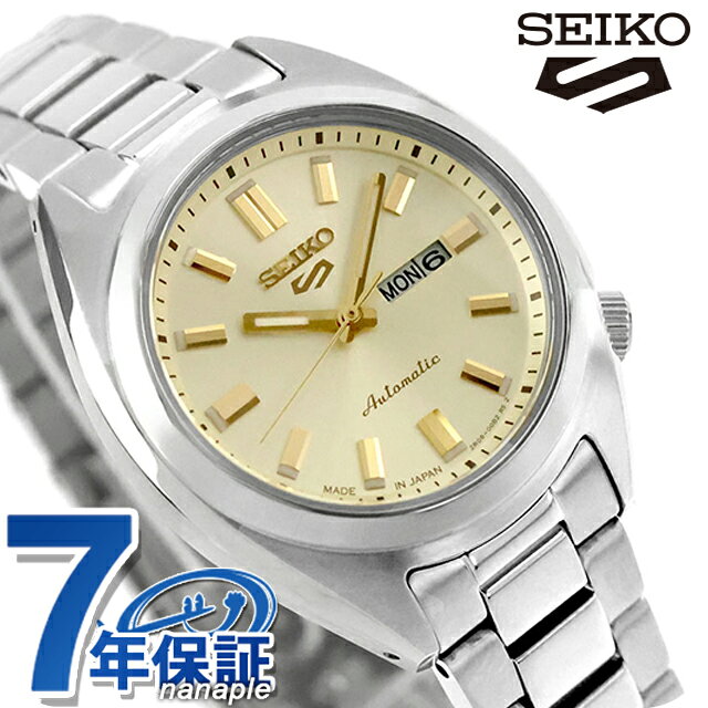 正規品 7年保証キャンペーン 送料無料 セイコー5 スポーツ 日本製 レディース 腕時計 SRRA011 Seiko 5 Sports SNXS Series アナログ シャンパンゴールド ◆綺麗めファッションに合わせやすい、32mmのSNXSが新登場。SNXSシリーズ初の2R06キャリバーを搭載。ケース形状は、SNXSの特徴である”へびたま”形状（蛇が卵を飲み込んだようなケース形状を指す）を踏襲し、稜線に鏡面と筋目の仕上げ分けを施した高級感のある仕上げ。略字の上面全体に筋目加工（虹挽き）を施したほか、ピッチの細かい新規形状のメタルブレスレットを採用。金属植え略字の質感を活かした、綺麗めなファッションやアクセサリーに合わせやすいゴールドのキーカラーが特徴。ダイヤル色は、クラシカルな印象を持つケース造形にマッチするカラーを選定。SRRA011のダイヤルは、SBSA295（25年9月発売SNXS）と近似のシャンパンゴールド色を採用。 発売日：2025年12月発売 機械式腕時計■さまざまなタイプの腕時計をご用意しています。メンズ腕時計 男性用腕時計 レディース腕時計 女性用腕時計 キッズウォッチ ペア ペアウォッチ 男女兼用腕時計 ユニセックス お揃い腕時計 カップル時計 ペアセット 記念日ペア 恋人用腕時計 クオーツ クォーツ 電池式 自動巻き 機械式 手巻き メカニカル 電波 ソーラー 電波ソーラー ソーラー電波 ソーラー電波時計 ソーラー電波腕時計 エコドライブ エコ・ドライブ スプリングドライブ 3針 クロノグラフ GMT 日付 曜日 カレンダー ストップウォッチ パワーリザーブ 耐衝撃 スケルトン 裏スケ スマートウォッチ Bluetooth デジタル アナログ アナデジ デジアナ 5気圧防水 防水 防水腕時計 ダイバー ダイバーズ ダイバーズウォッチ 限定モデル スクエア ラウンド 四角 丸形 丸型 ビッグフェイス 大きいサイズ 大きい 小さい 大きめ 小さめ 小ぶり 春 夏 秋 冬 見やすい シンプル ミリタリー アウトドア 海 プール に使える 薄型 薄い 軽い 軽量 超軽量 可愛い かわいい かっこいい おしゃれ きれい カジュアル フォーマル スイス製 日本製 国産 革ベルト レザーベルト ラバーベルト ゴムバンド ステンレス 金属ベルト メタル チタン キラキラ 華奢 小型腕時計 高級 高級時計 高級腕時計 ファッション時計 スーツ 仕事用 ビジネス腕時計 スポーツ腕時計 ブランド ブランドウォッチ 人気ブランド カジュアルブランド ハイブランド 高級ブランド おすすめ 人気 定番 ブラック ホワイト ブルー レッド イエロー ネイビー カーキ グリーン グレー ピンク ゴールド シルバー 黒 白 青 赤 緑 黄色 金色 銀色■幅広い方にご利用いただけます。10代 20代 30代 40代 50代 60代 70代 80代 男性 女性 メンズ レディース 男の子 女の子 男子 女子 働く女性 ベビー キッズ こども 子供 幼稚園 保育園 小学生 中学生 高校生 大学生 20歳 成人 大人 新卒 社会人 新社会人 お父さん お母さん 父 母 父親 母親 両親 旦那さん 夫 妻 奥さん 夫婦 おじいちゃん おばあちゃん 祖父 祖母 兄 姉 弟 妹 叔父 叔母 義父 義母 親戚 友達 友人 女友達 ママ友 同僚 上司 部下 取引先 先生 会社 学校 敬老会 カップル 婚約中の二人 記念日を祝う二人 彼氏 彼女 恋人 二人で使える ビジネスマン 社会人 シェア 男女兼用 ユニセックス■大切な記念日の贈り物としても人気です。ギフト プレゼント ラッピング 刻印サービス 名入れ サイズ調整 電池交換 プチギフト 特別ギフト 記念日ギフト まとめ買い 大量注文 贈答品 普段使い 実用的 お祝い お祝い返し 記念日 記念品 結婚記念日 誕生日 誕生日プレゼント 結婚祝い 成人式 成人祝い 出産祝い 就職祝い 卒園祝い 卒業祝い 合格祝い 引っ越し祝い 御祝 御礼 お礼 クリスマス クリスマスプレゼント バレンタイン バレンタインギフト バレンタインデー ホワイトデー チョコ以外 敬老の日 父の日 母の日 ははの日 ちちの日 ウェディングギフト ブライダルギフト 披露宴 結婚式 弔事 法事 還暦祝い 喜寿祝い 古稀祝い 傘寿祝い 米寿祝い 卒寿祝い 白寿祝い ダイヤモンド婚式 金婚式 銀婚式 デート 新築祝い 開店祝い 快気祝い 上棟祝い 賞品 コンペ景品 ゴルフコンペ 法人注文 退職祝い 定年退職記念品 入園祝い 入学祝い 卒園記念品 卒業記念品セイコー5 スポーツ SNXS Series 自動巻き 腕時計 レディース Seiko 5 Sports SRRA011 アナログ シャンパンゴールド 日本製 防水 軽い 華奢 手元を彩る32mmの極小機械式人気のSKXデザインを32mmのレディースサイズに凝縮。手首の細い女性にも美しく馴染むコンパクトなサイズ感が魅力です。本格的な機械式時計でありながら、アクセサリーのように楽しめる軽やかな着け心地を実現しました。シャンパンゴールドの優美な輝き淡いシャンパンゴールドの文字盤が、手元に上品な華やかさを添えます。丸みを帯びた「へびたま」ケースの柔らかなフォルムと相まって、レトロでクラシカルな雰囲気を演出。大人の女性の可愛らしさを引き立てるデザインです。信頼の日本製キャリバーを搭載小型ながら高性能なキャリバー2R06を採用した本格仕様です。便利なカレンダー機能を備え、日常使いに最適な実用性を誇ります。オンオフ問わず寄り添う万能モデル流行に左右されない洗練されたシルエットは、オフィスからカジュアルな休日まで幅広く活躍します。堅牢なステンレスケースと上質な仕上げは、大切な方へのプレゼントや自分へのご褒美としても自信を持っておすすめできるクオリティです。品番SRRA011駆動方式自動巻き（2R06/手巻き付き）素材：ケースステンレススチール素材：ベルトステンレススチール（ピン式）風防カーブハードレックス文字盤カラーシャンパンゴールドベルトカラーシルバーサイズ（縦×横×厚）約39×32×11.5mmベルト幅（最大）約15mmベルト腕周り最大約18cm重さ約90g仕様日常生活用強化防水（10気圧）平均日差＋45秒〜−35秒駆動期間：最大巻上時約40時間持続ルミブライト（針・インデックス）耐磁あり石数 21石秒針停止機能スクリューバック日付・曜日表示日本製付属品保証書・専用ボックス※環境問題への取り組みの一環として、取扱説明書は電子化となりました。詳細は付属の保証書をご確認ください。保証メーカーにて三年保証▼ご一緒にいかがですか？→サイズ調整→ギフトラッピング→名入れ・刻印→発送前 新品電池交換・商品と一緒にご注文下さい・各種サービスは一部対応不可商品がございます詳細は各サービスページをご参照くださいSeiko 5 Sportsの商品一覧はこちら♪