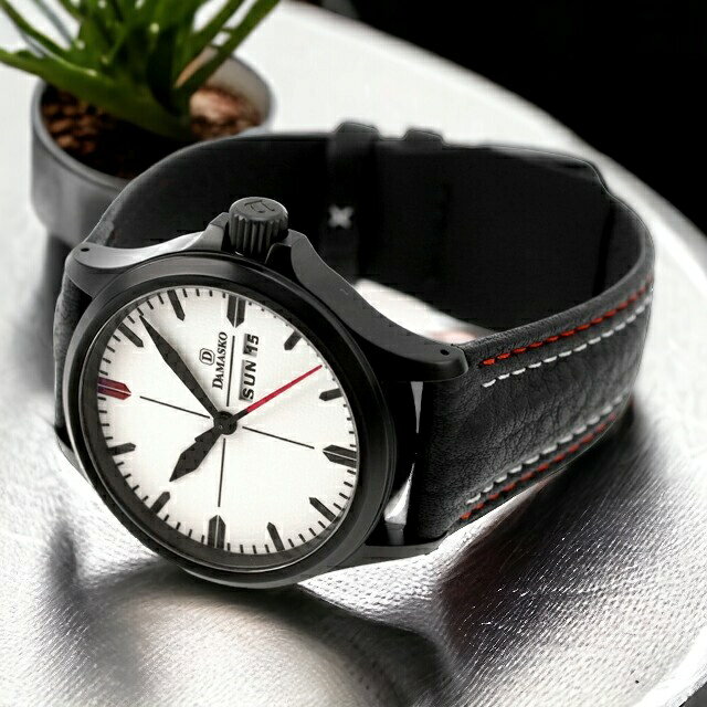 ダマスコ クラシック スリーハンド 自動巻き 腕時計 ブランド メンズ DAMASKO DA35D L アナログ ホワイト ブラック 黒 ドイツ製