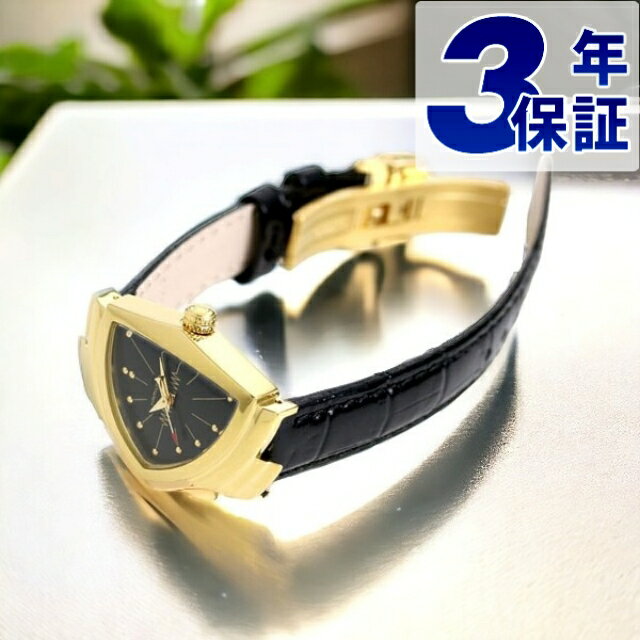 ハミルトン ベンチュラ 腕時計（レディース） ハミルトン 腕時計 レディース ベンチュラ 24mm クオーツ H24101731 HAMILTON ブラック 革ベルト 時計
