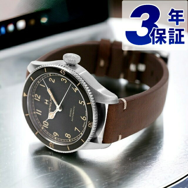 ハミルトン カーキ アビエーション パイロット パイオニア 38mm 自動巻き 腕時計 ブランド メンズ 革ベルト HAMILTON H76205530 アナログ ブラック ブラウン 黒 スイス製 ギフト プレゼント 実用的