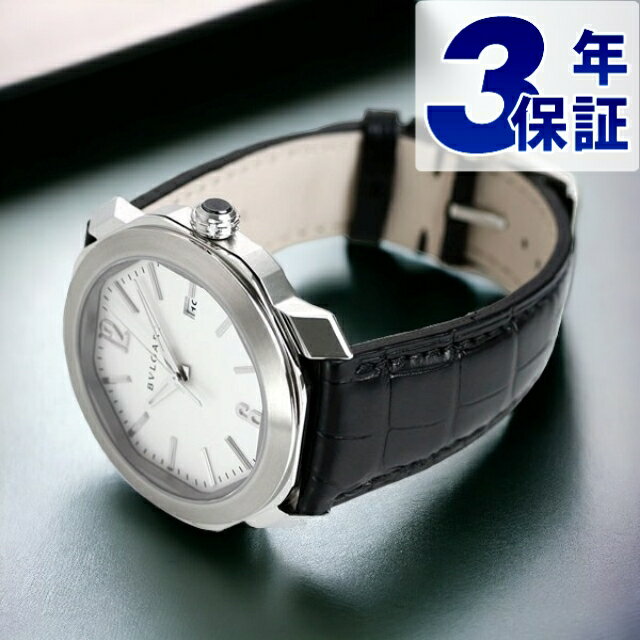 ブルガリ オクト ローマ 41mm メンズ 腕時計 ブランド OC41C6SLD BVLGARI ホワイト×ブラック 記念品 プレゼント ギフト