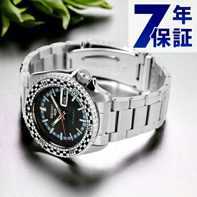 【替えベルト付】 セイコー5 スポーツ チェッカーフラグ 自動巻き 腕時計 メンズ Seiko 5 Sports SKX Series SBSA245 アナログ ブラック 黒 日本製 ブランド おしゃれ 防水 プレゼント 男性 実用的
