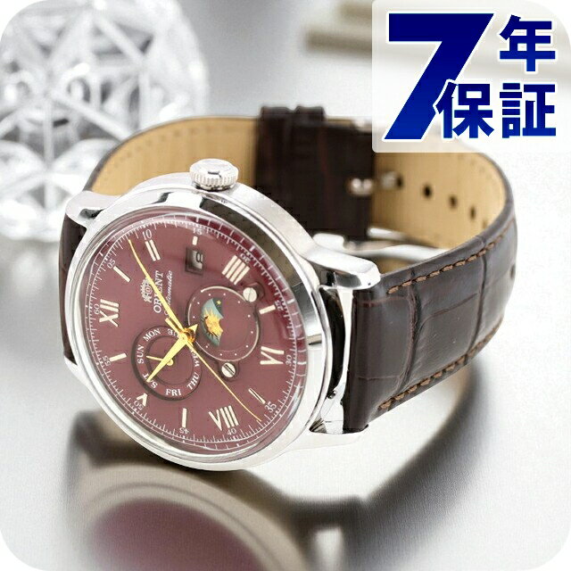 Rakuten - オリエント クラシック バンビーノ サンアンドムーン 自動巻き 腕時計 ブランド メンズ ORIENT CLASSIC RN-AK0807R アナログ ボルドー ブラウン 赤 おしゃれ 防水 文字盤 大きい プレゼント 男性 実用的
