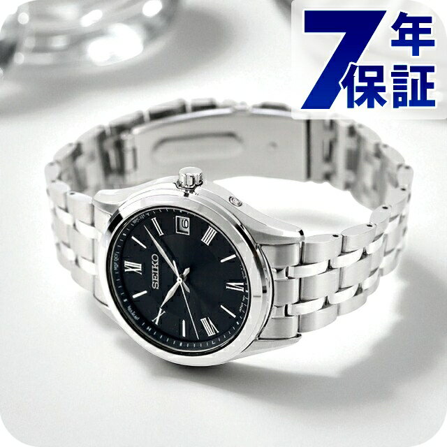 乐天商城 - セイコーセレクション Sシリーズ 電波ソーラー 腕時計 ブランド メンズ SEIKO SELECTION SBTM361 アナログ ブラック 黒 日本製 おしゃれ 防水 プレゼント 男性 実用的
