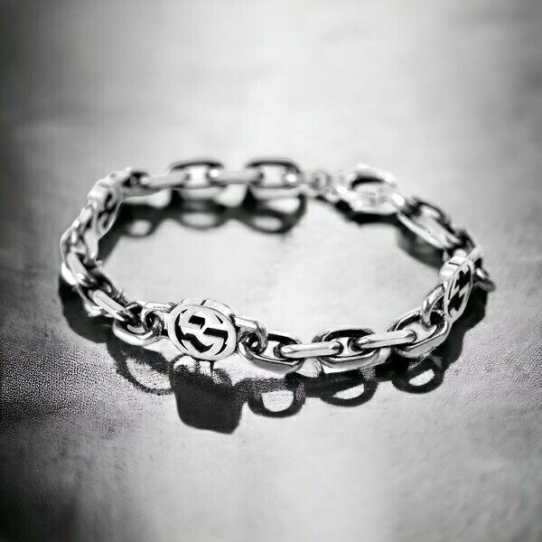 グッチ ブレスレット インターロッキングG 17cm sterling silver ユニセックス メンズ レディース 620798 J8400 0811 GUCCI シルバー プレゼント 実用的