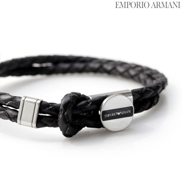 エンポリオ アルマーニ ブレスレット EMPORIO ARMANI ステンレススチール レザー メン ...