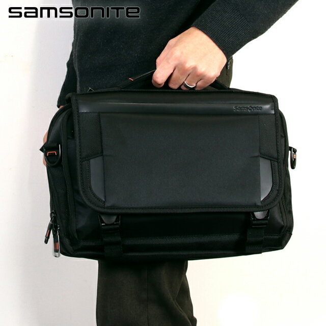 サムソナイト ビジネスバッグ メンズ ブランド Samsonite PRO 13 Slim Messenger ビジネスカバン パソコンバッグ PCバッグ ブリーフケース リクルートバッグ 97%ナイロン+2%PU+1%レザー 126360-1041 ブラック バッグ 成人祝い ギフト 父の日 プレゼント 実用的