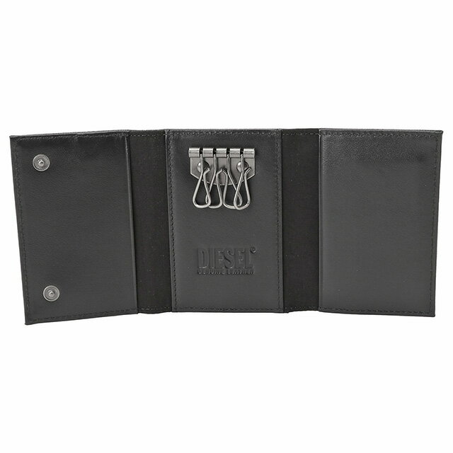ディーゼル ディーゼル DIESEL X09366 P1101 T8013 Dプラーク ロゴ パスケース付 4連キーケース ブランド ブラック メンズ Key Holder 4 記念品 ギフト 父の日 プレゼント 実用的