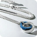 ポリス ネックレス メンズ ブランド POLICE N OTEMANU ステンレス GN2102521 シルバー ブルー ジュエリー プレゼント 実用的