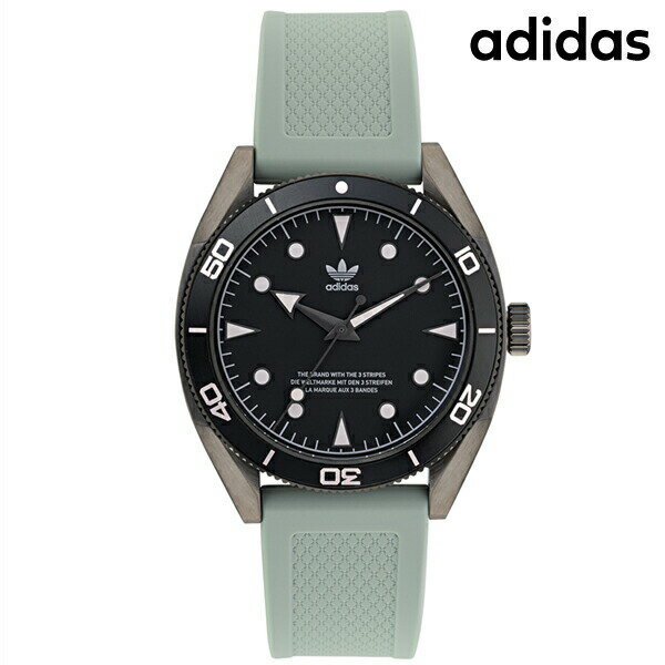 アディダス 腕時計（メンズ） アディダス EDITION TWO クオーツ 腕時計 ブランド メンズ adidas AOFH22001 アナログ ブラック ライトグリーン 黒 父の日 プレゼント 実用的