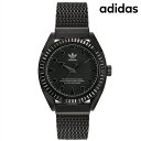 アディダス EDITION TWO ICON クオーツ 腕時計 ブランド メンズ adidas AOFH22510 アナログ オールブラック 黒 プレゼント 実...