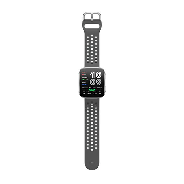 アマズフィット Bip6 充電式クォーツ スマートウォッチ ブランド メンズ レディース Bluetooth Amazfit SP170074-C17 デジタル チャコールグレー