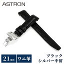 セイコー アストロン 替えバンド 純正 公式 時計ベルト 21mm クロコダイル 革 ブランド 腕時計 メンズ SEIKO ASTRON R7X10AC ブラッ...