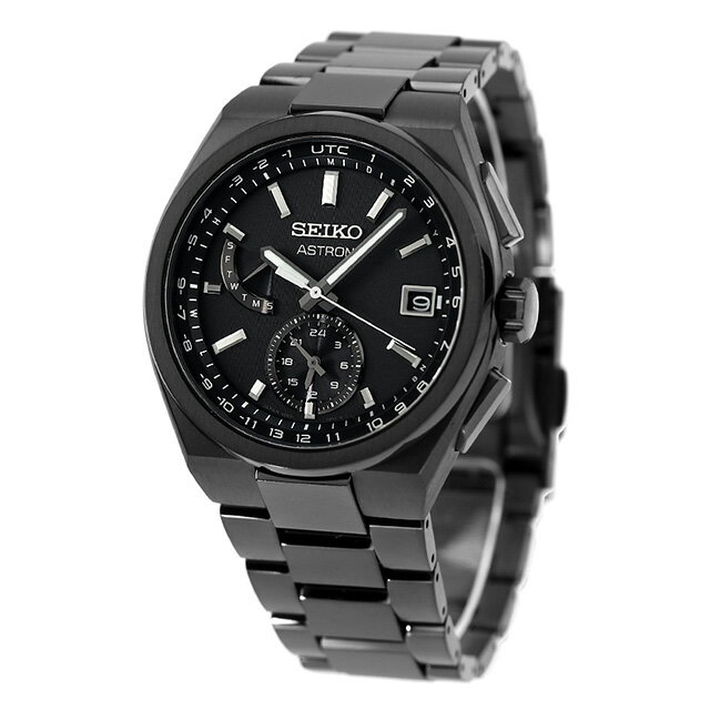 セイコー アストロン NEXTER ワールドタイム 電波ソーラー 腕時計 メンズ チタン SEIKO ASTRON SBXY087 アナログ オールブラック 黒 日本製 高級 ブランド おしゃれ 防水 文字盤 大きい プレゼント 男性 実用的