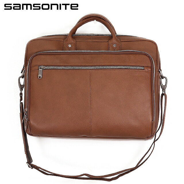 ブリーフバッグ サムソナイト ビジネスバッグ Samsonite クラシック レザー ビジネスカバン パソコンバッグ PCバッグ ブリーフケース リクルートバッグ レザー 本革 メンズ 126039-1221 Cognac バッグ 父の日 プレゼント 実用的