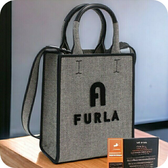 【6/4 20時～★当店限定！全品ポイント5倍】 フルラ ハンドバッグ レディース FURLA コットン レザー WB00831 GRIGIO+NERO グレー系 バッグ