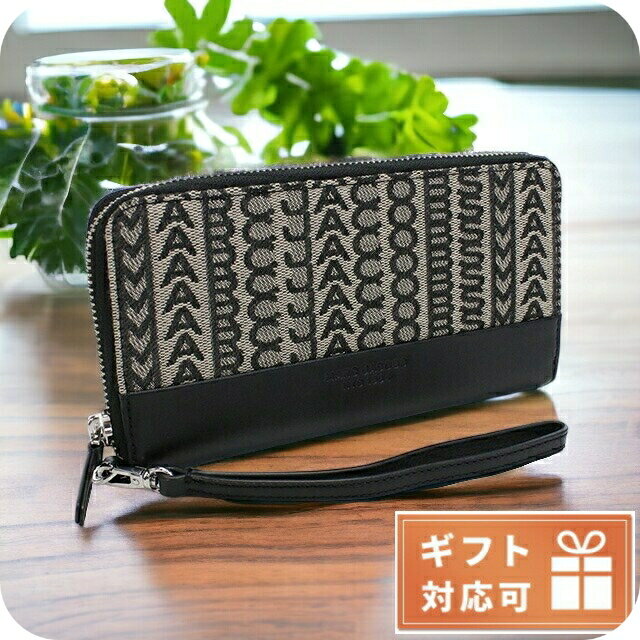 マークジェイコブス 長財布ラウンドファスナー レディース MARC JACOBS コットン・ポリエステル ベトナム S180M12FA22 BEIGE MULTI ベージュ系 ブラック 財布