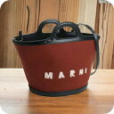 \さらに+9倍★16日02時迄/ マルニ トートバッグ レディース MARNI ウール ナイロン カーフレザー イタリア BMMP0097Q1 ブラウン系 バッ...