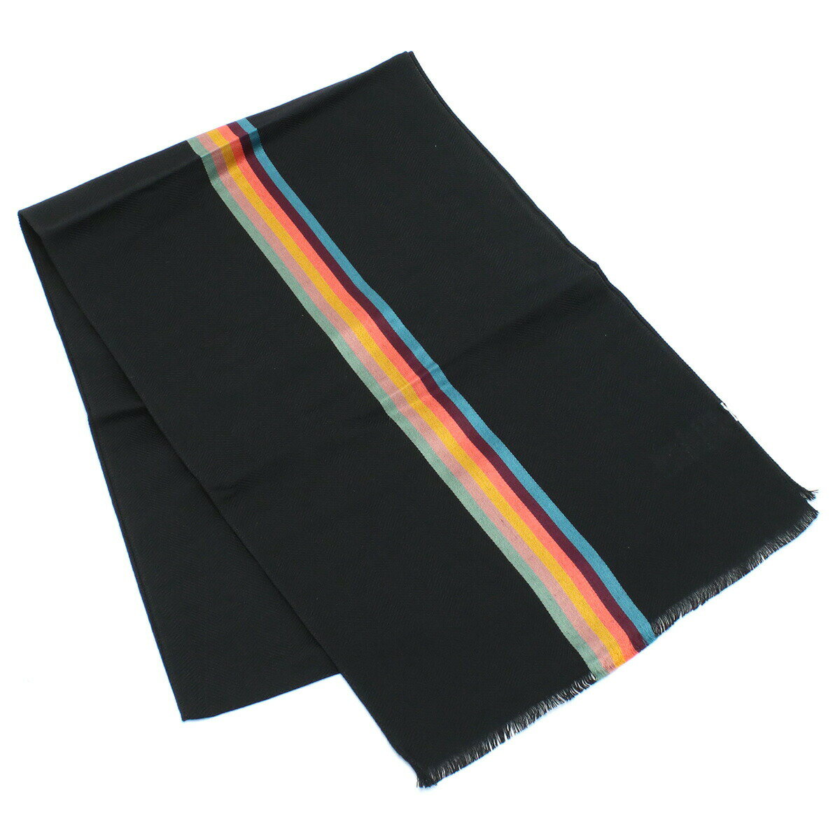 ポール・スミス マフラー メンズ Paul Smith イタリア M1A454D ブラック 小物 プレゼント 実用的