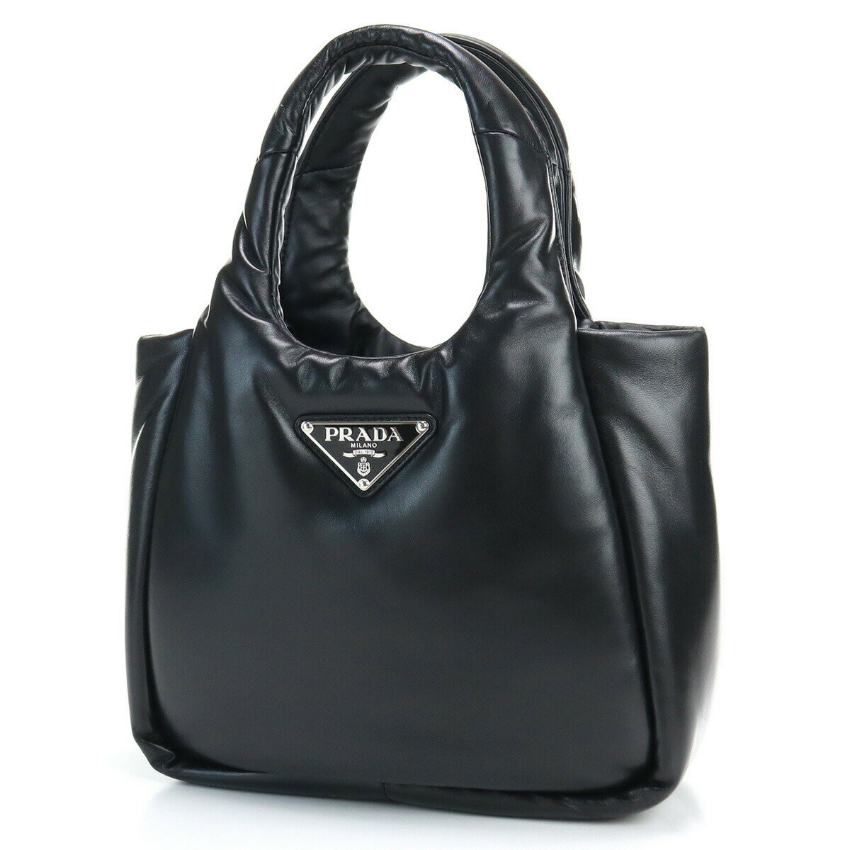 プラダ ハンドバッグ レディース PRADA NAPPA SOFT レザー イタリア 1BG412 NERO ...