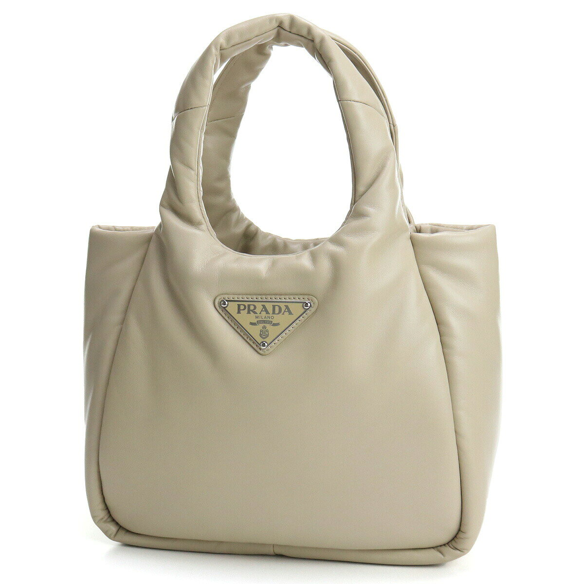 Infinitownのプラダ ハンドバッグ レディース PRADA NAPPA SOFT レザー イタリア 1BG412 DESERTO ベージュ系 バッグ｜アングル3