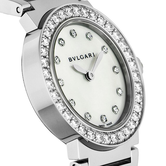 ブルガリ ブルガリブルガリ 腕時計（レディース） ブルガリ ブルガリブルガリ 26mm ダイヤモンド スイス製 クオーツ レディース 腕時計 ブランド BBL26WSDS/12 BVLGARI ホワイトパール 白 記念品 プレゼント ギフト