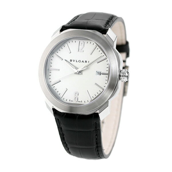 ブルガリ オクト ローマ 41mm メンズ 腕時計 ブランド OC41C6SLD BVLGARI ホワイト×ブラック 記念品 プレゼント ギフト