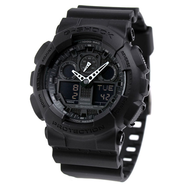 カシオ G-SHOCK 腕時計（メンズ） gショック ジーショック G-SHOCK ブラック 黒 GA-100-1A1DR Newコンビネーションモデル フルブラック 黒 CASIO カシオ 腕時計 メンズ ギフト 父の日 プレゼント 実用的