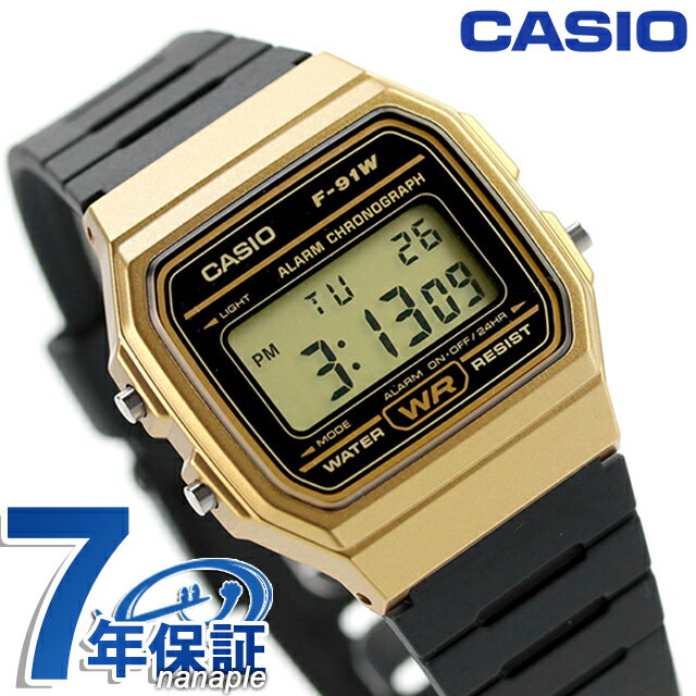 ＼楽天スーパーSALE★さらに+9倍／ カシオ CASIO クォーツ 電池式 F-91WM-9A カシオコレクション ポップ チプカシ ユニセックス メンズ レディース 腕時計 ブランド カシオ casio デジタル ゴールド ブラック 黒