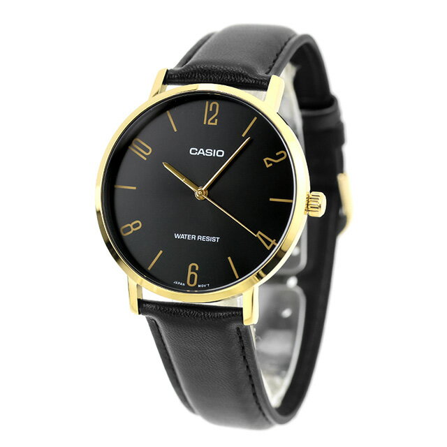カシオ チープカシオ CASIO クォーツ 電池式 MTP-VT01GL-1B2 スタンダード 海外モデル メンズ チプカシ 腕時計 ブランド カシオ casio アナログ ブラック 黒 おしゃれ 防水 小さい 軽い かわいい プレゼント 実用的