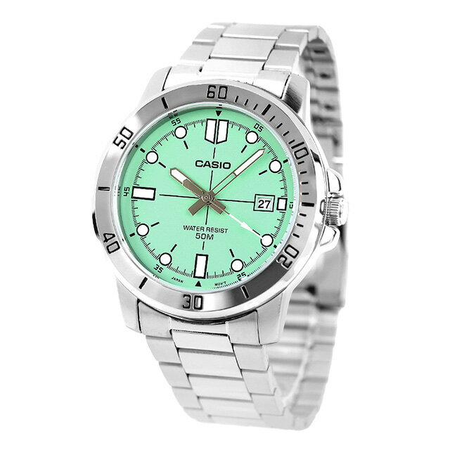 ＼今ならさらに+9倍／ カシオ チープカシオ CASIO クォーツ 電池式 MTP-VD01D-3E1V スタンダード 海外モデル メンズ チプカシ 腕時計 ブランド カシオ casio アナログ グリーン おしゃれ 防水 小さい 軽い かわいい プレゼント 実用的