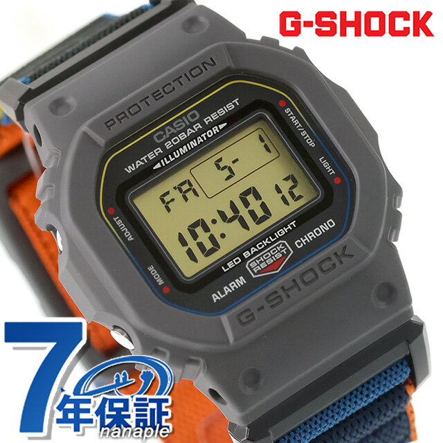 Other - gショック ジーショック 5600 G-SHOCK NEW CLOTH BANDシリーズ クォーツ 電池式 DW-5600MNC-8A2 メンズ 腕時計 ブランド カシオ casio デジタル ベージュ オレンジ ネイビー おしゃれ 防水 プレゼント 男性 実用的