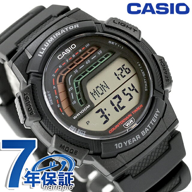 乐天商城 - カシオ チープカシオ CASIO スタンダード クォーツ 電池式 WS-1800-1AV 海外モデル メンズ チプカシ 腕時計 ブランド カシオ casio デジタル ブラック 黒 おしゃれ 防水 小さい 軽い かわいい プレゼント 実用的