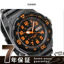 カシオ 腕時計 チープカシオ デイデイト 海外モデル オールブラック×オレンジ CASIO MRW-200H-4BVDF チプカシ 時計