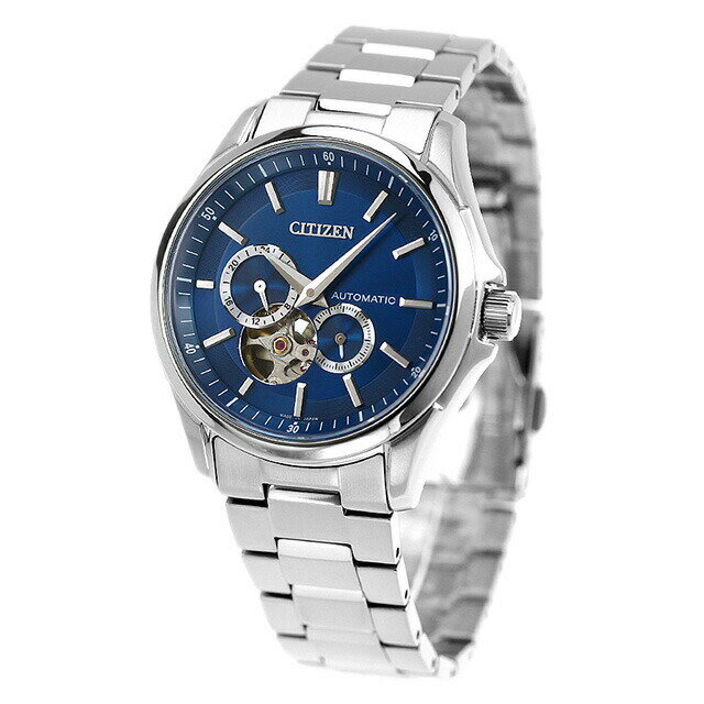 シチズン コレクション メカニカル 自動巻き 腕時計 ブランド メンズ オープンハート CITIZEN COLLECTION NP1010-78L アナログ ブルー 日本製 ギフト プレゼント 実用的