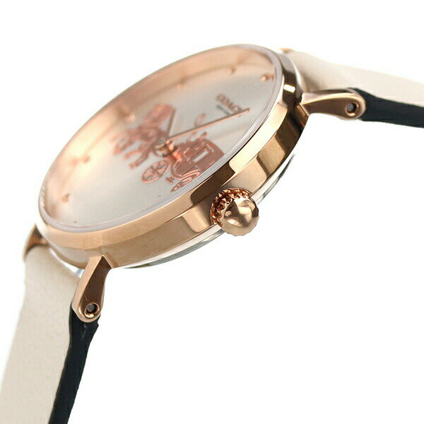 コーチ 腕時計 レディース ペリー 28mm クオーツ 14503796 COACH シルバー×アイボリー