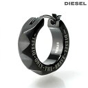 \さらに+4倍★今だけ!!/ ディーゼル ピアス メンズ ブランド DIESEL ステンレススチール フープ 片耳用 DX1273001 ブラック アクセサリー
