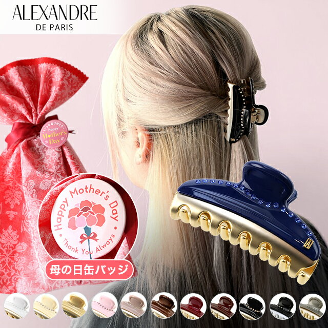 ＼母の日 ギフトセット／ アレクサンドル ドゥ パリ ヘアクリップ レディース ブランド ALEXANDRE DE PARIS VENDOME M クリップ スワロフスキー ICCM-15571-03 ヘアアクセサリー 選べるモデル