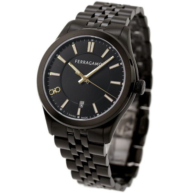サルヴァトーレ フェラガモ ニュー ジェント クオーツ 腕時計 ブランド メンズ Salvatore Ferragamo SFU500623 アナログ オールブラック 黒 スイス製 ギフト プレゼント 実用的