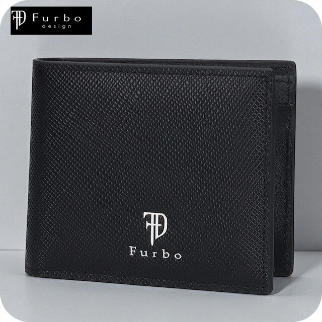 其它 - フルボ 二つ折り財布 メンズ レディース ブランド Furbo 革 レザーウォレット 小銭入れあり FRB152 ブラック 財布 ウォレット 高級 おしゃれ プレゼント 実用的