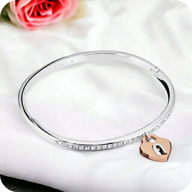 フルラ バングル レディース ブランド FURLA LOVING PADLOCK BRACELET Sサイズ ステンレススチール FJ0809BTS シルバー ...