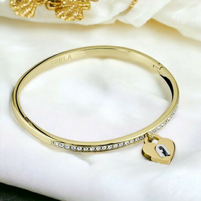 フルラ バングル レディース ブランド FURLA LOVING PADLOCK BRACELET Sサイズ ステンレススチール FJ0821BTS ゴールド ...