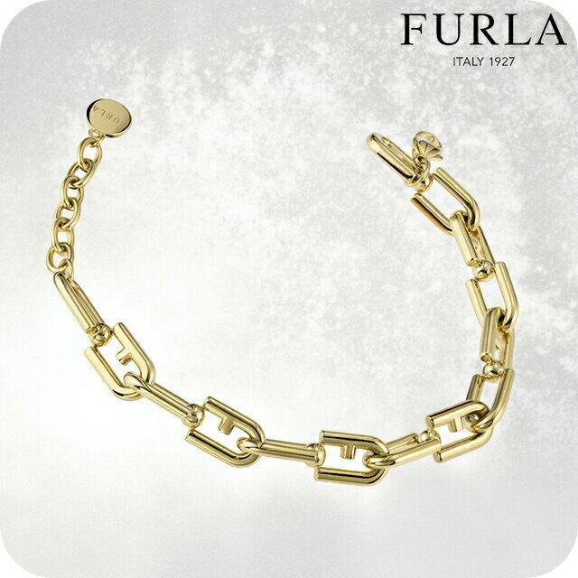 フルラ ブレスレット レディース ブランド FURLA チェーン ロゴ ブレスレット ステンレススチール(イエローゴールドPVD) FJ0910BTU ゴールド アクセサリー
