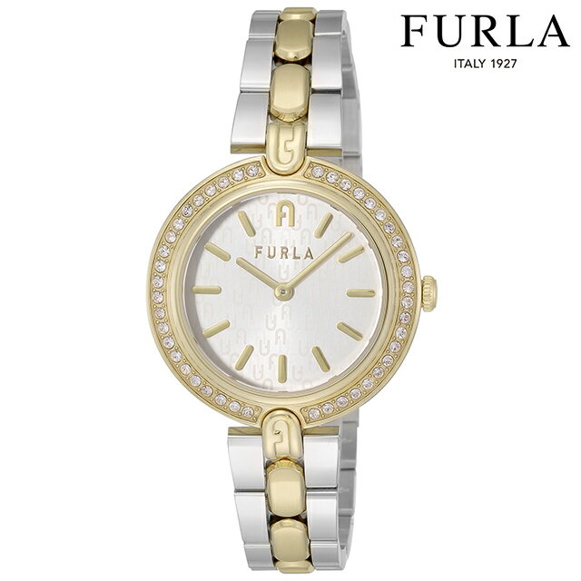 フルラ ロゴリンクス クォーツ 電池式 腕時計 ブランド レディース FURLA WW00002009L4 アナログ シルバー ゴールド おしゃれ 防水 かわいい プレゼント 女性 実用的