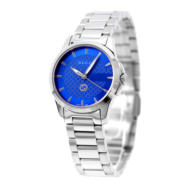 【クロス付】 グッチ Gタイムレス クオーツ 腕時計 ブランド レディース GUCCI YA1265050 アナログ ブルー スイス製 記念品 プレゼント ギフト