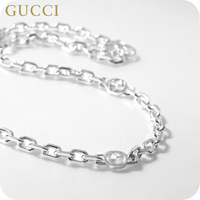 乐天商城 - グッチ ネックレス メンズ レディース ブランド GUCCI インターロッキング ロゴ 759703 J8400 8106 シルバー アクセサリー