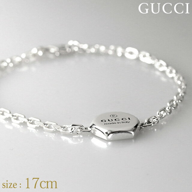 グッチ ブレスレット メンズ レディース ブランド GUCCI トレードマーク スターリングシルバー 779169 J8400 8106 17cm シルバー アクセサリー 父の日 プレゼント 実用的